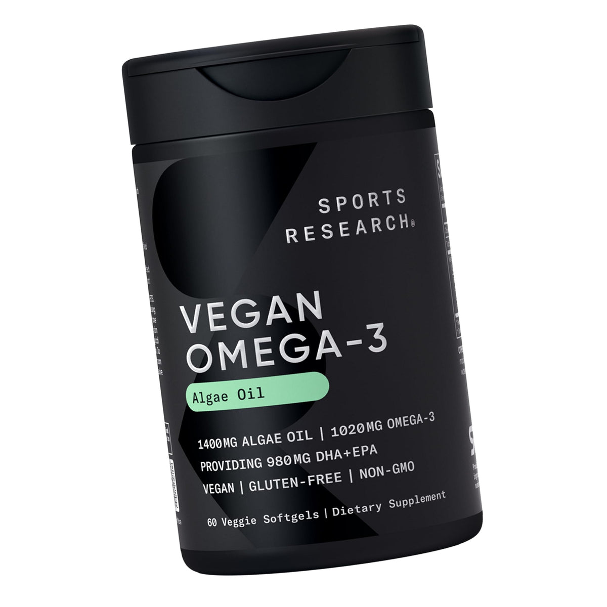 Sports Research® Vegan Omega-3 Algae Oil 1020mg, 60 Count Plantgels™