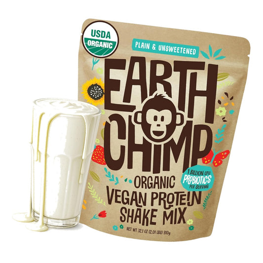 EarthChimp Organic Plant Based Protein Powder Plain & Unsweetened 2lb