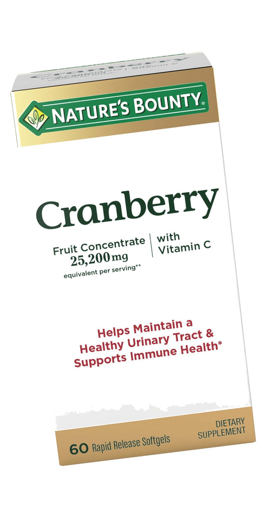 Nature's Bounty Cranberry Dietary Supplement, 25,200Mg, 60 Softgels
