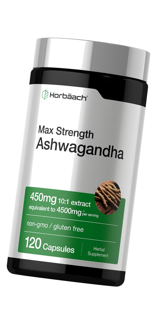 Horbäach Ashwagandha Supplement | Max Strength | 120 Capsules