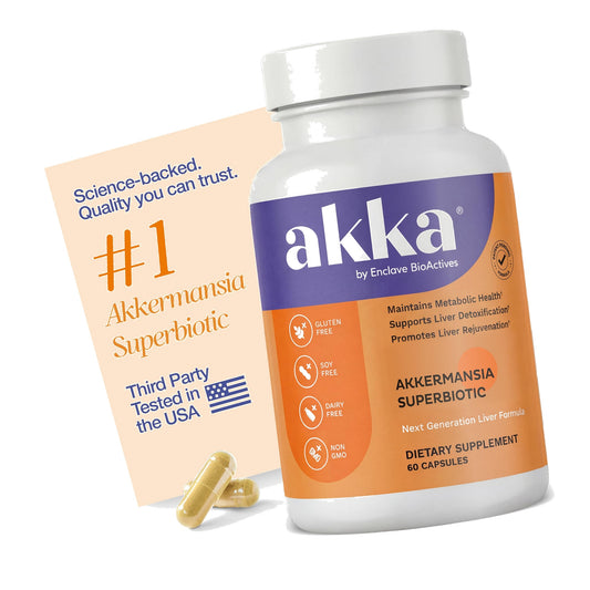 AKKA Akkermansia Probiotic, Liver Health, Digestion & Metabolism, 60 Caps