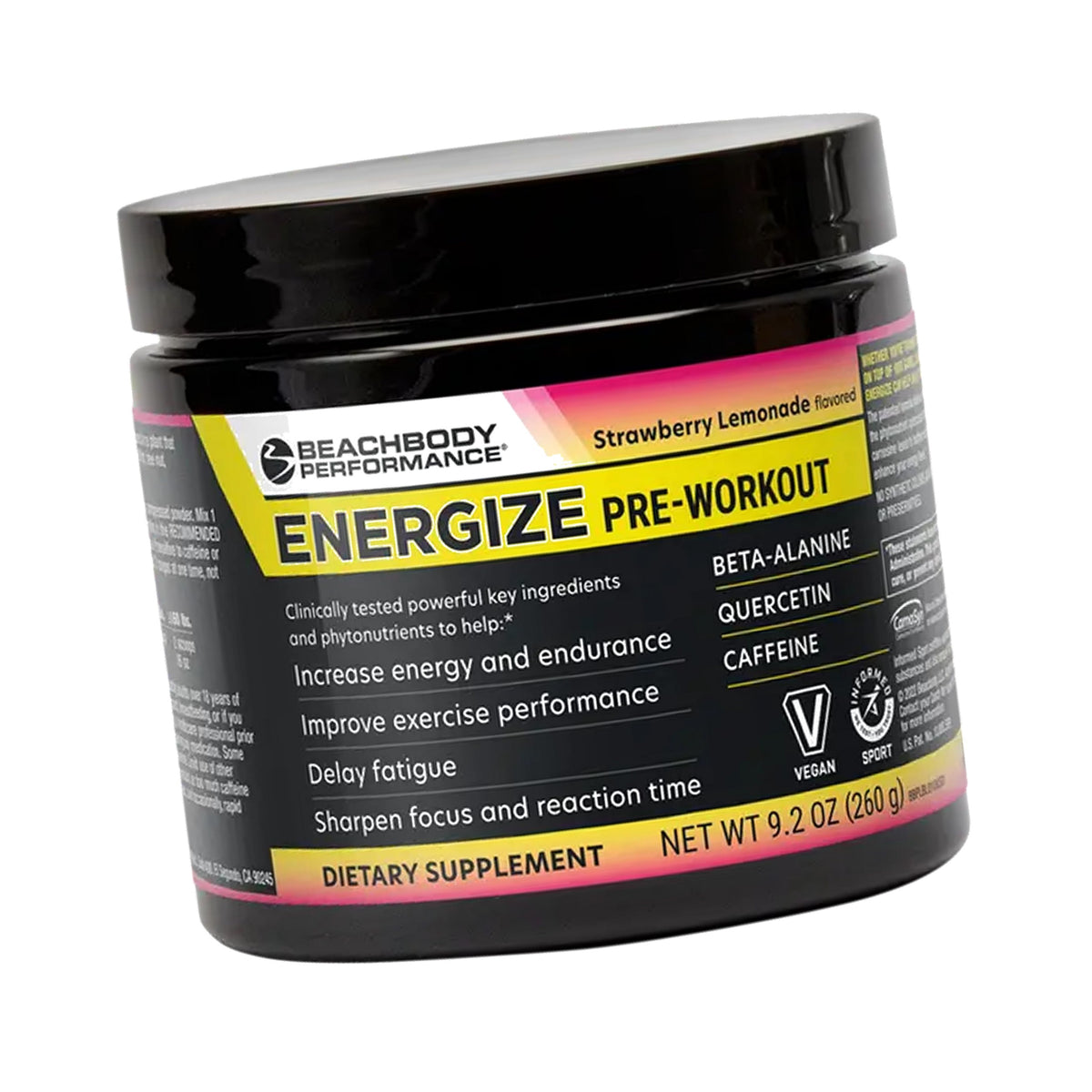 BODi Energize Pre Workout Powder - Strawberry Lemonade, 40 Servings