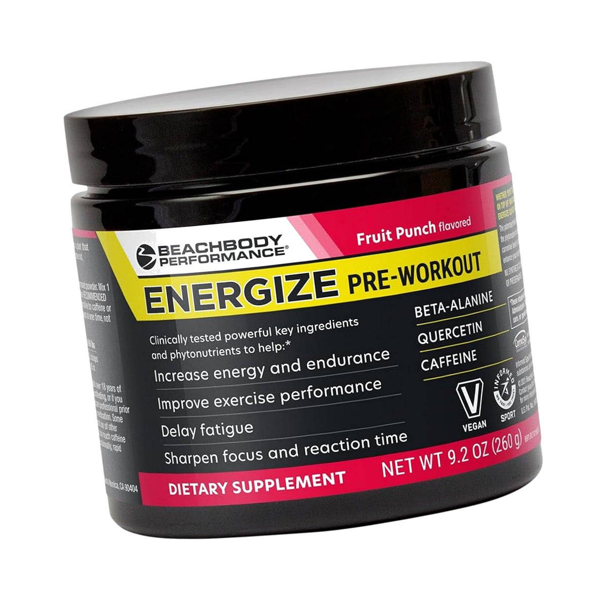 BODi Energize Pre Workout Powder - Fruit Punch, 40 Servings