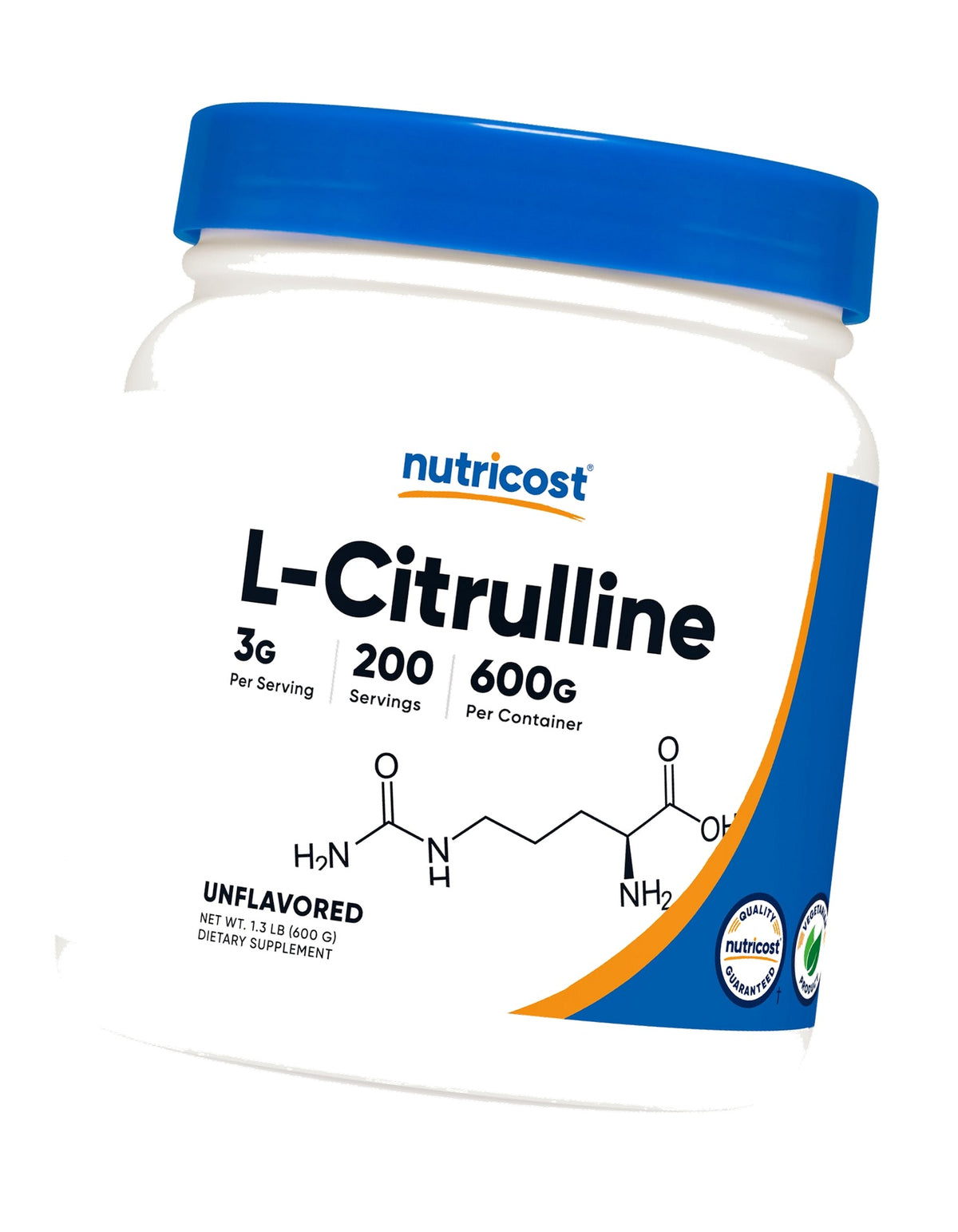 Nutricost Pure L-Citrulline (Base) Powder (600 Grams)