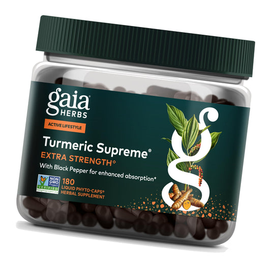 Gaia Herbs Turmeric Supreme Extra Strength, 180 Vegan Capsules