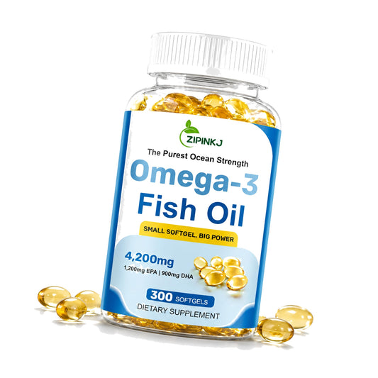 Omega-3 Fish Oil 4200mg, Burpless Mini Softgels, Wild-Caught, 300 Count