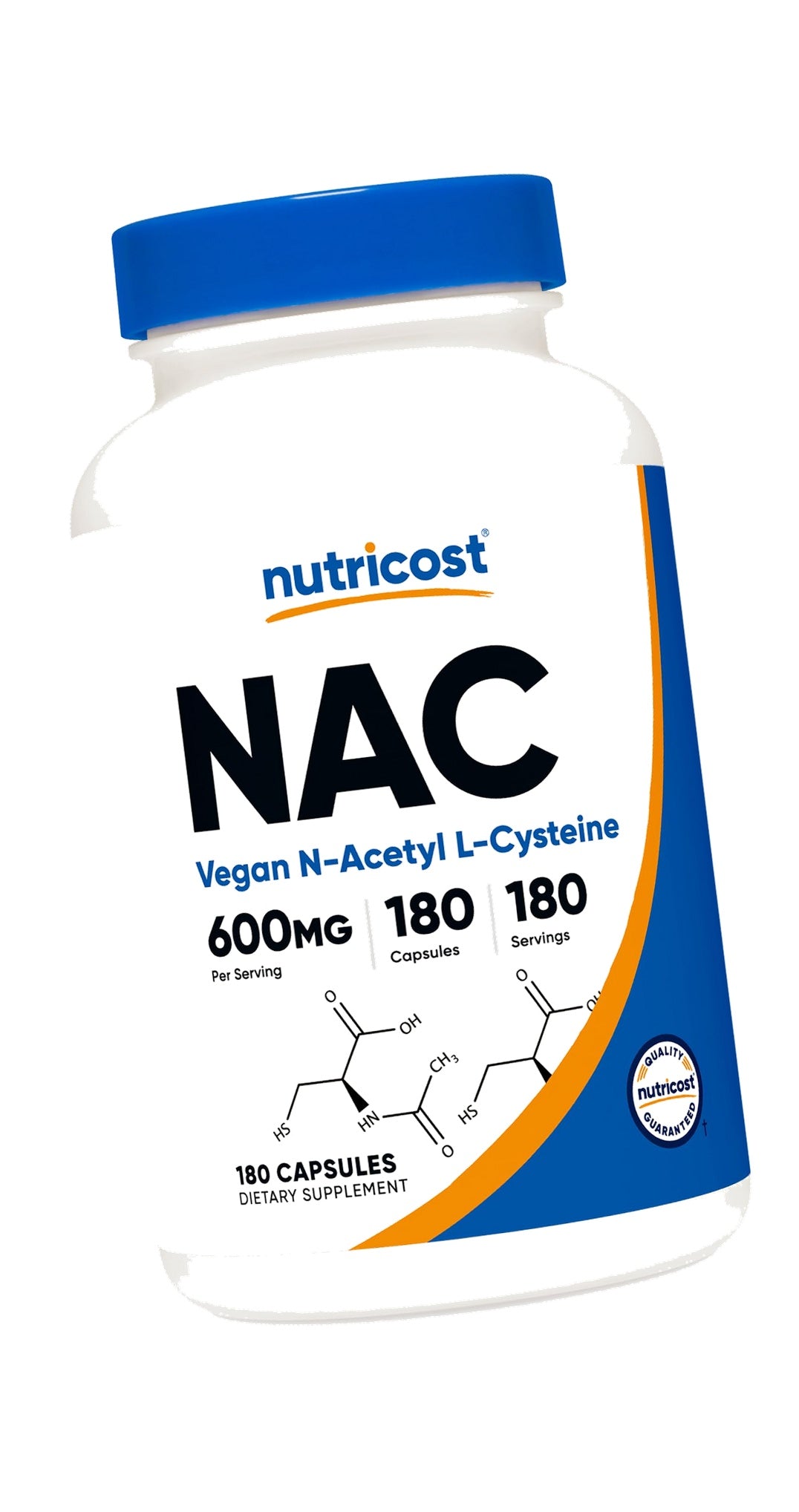 Nutricost N-Acetyl L-Cysteine (NAC) 600mg, 180 Capsules