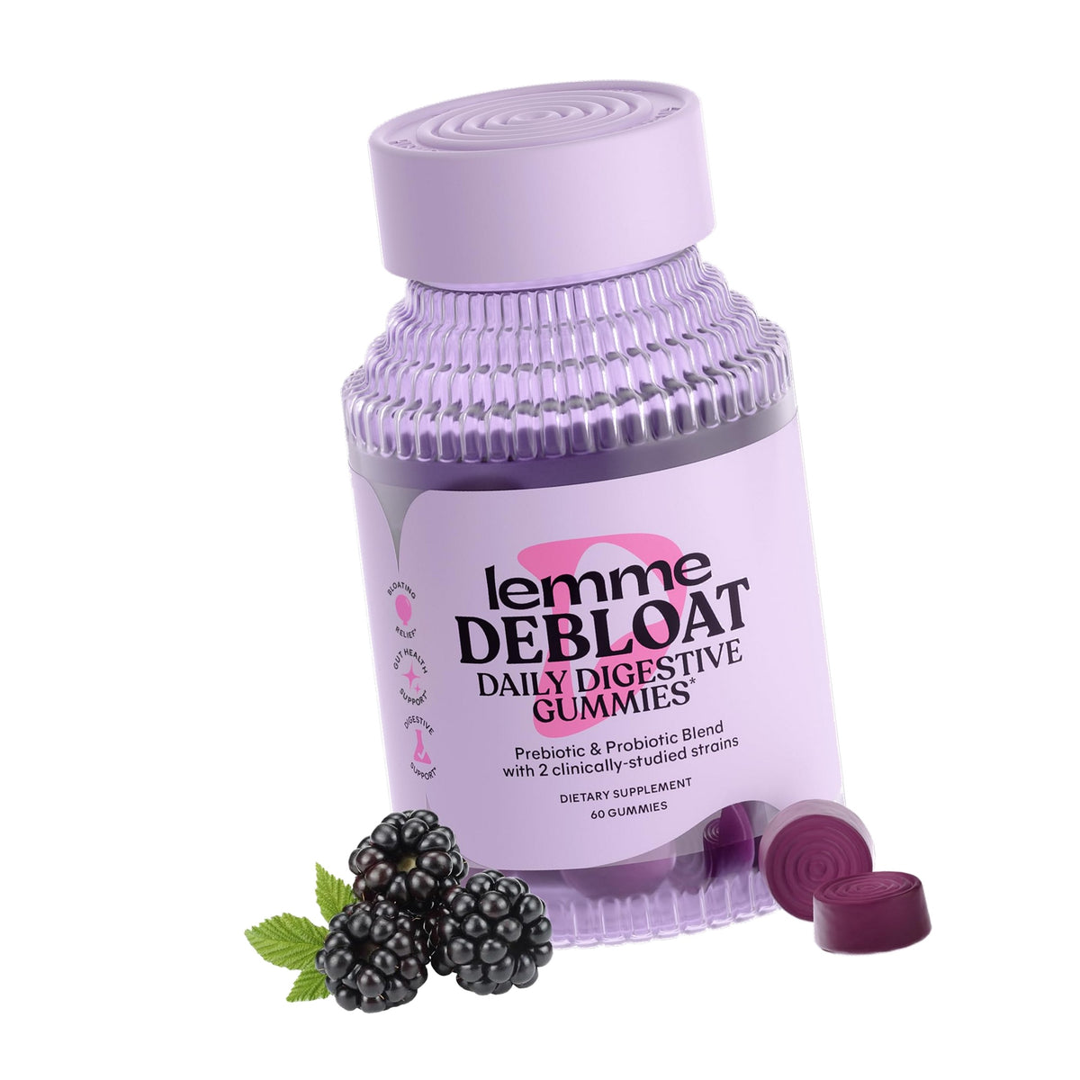 Lemme Debloat Digestive & Gut Health Gummies, 30-Day Supply