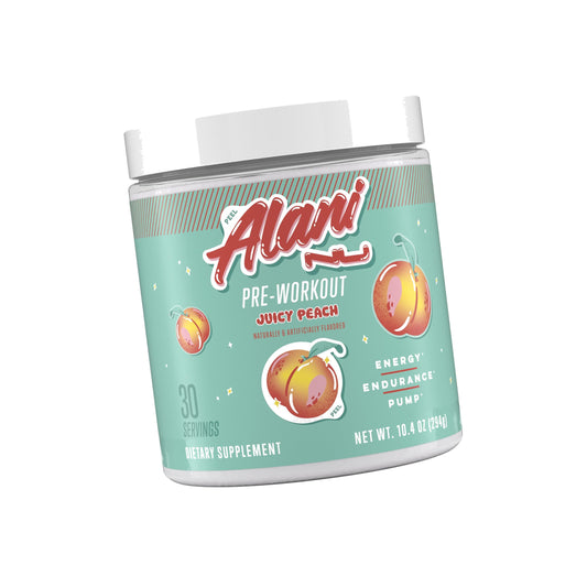 Alani Nu Pre Workout Powder Juicy Peach, Amino Energy Boost, Endurance Supplement, Sugar Free, 200mg Caffeine, L-Theanine, Beta-Alanine, Citrulline, 30 Servings
