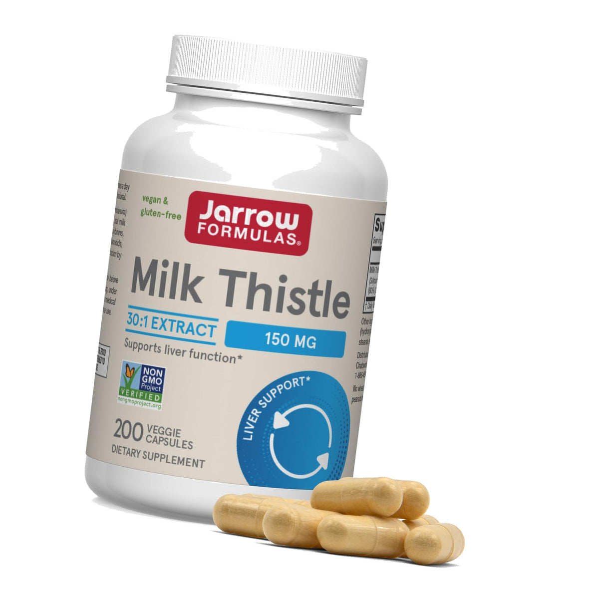 Jarrow Milk Thistle 150mg, 30:1 Standardized Silymarin Extract,200 Capsules