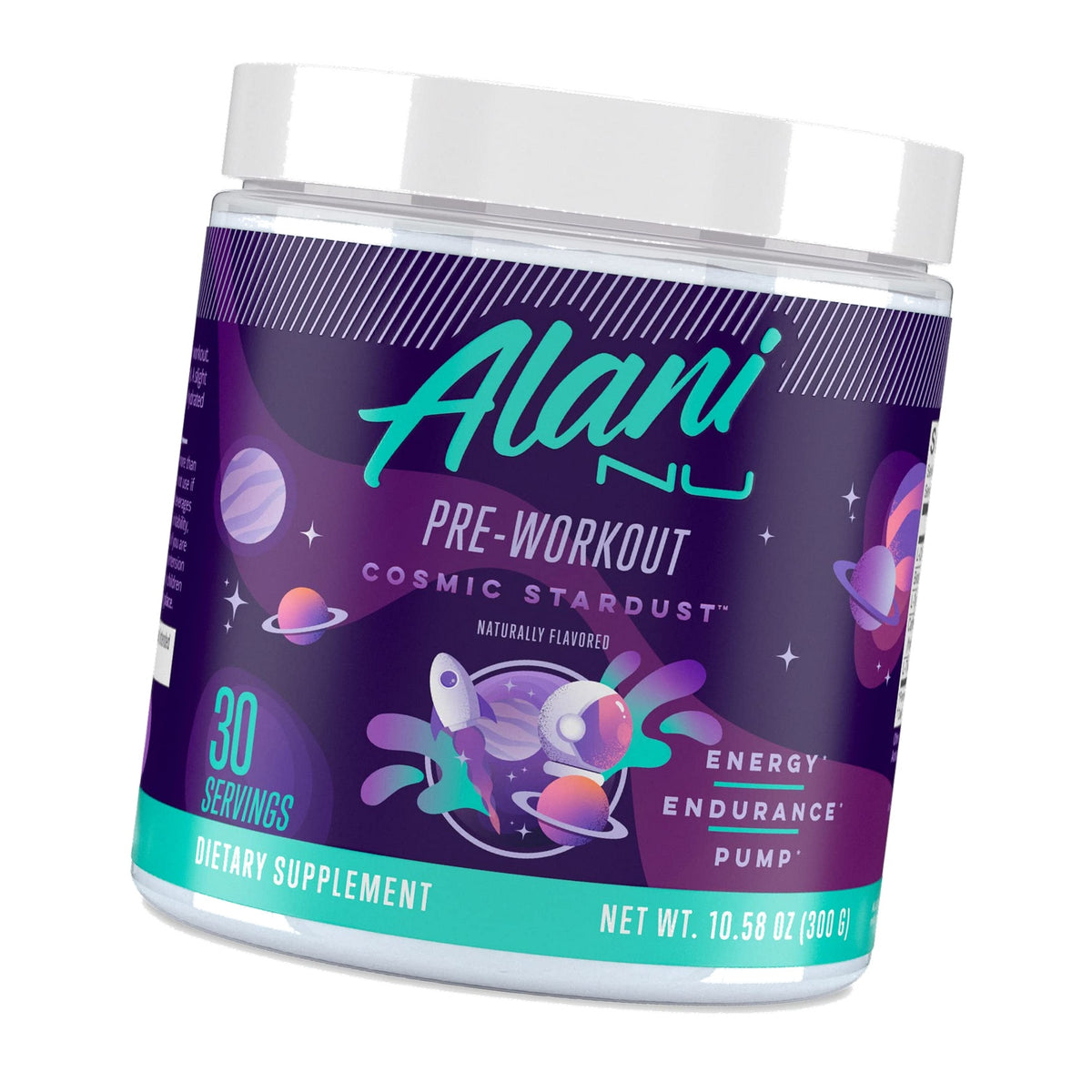 Alani Nu Pre Workout Powder Cosmic Stardust | Amino Energy Boost | Endurance Supplement | Sugar Free | 200mg Caffeine | L-Theanine, Beta-Alanine, Citrulline | 30 Servings
