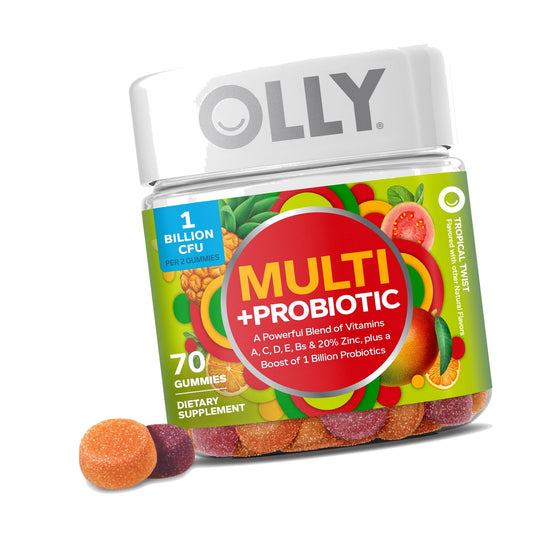 OLLY Multi + Probiotic Gummy Vitamin, Digestive & Immune Support*- 70 Count