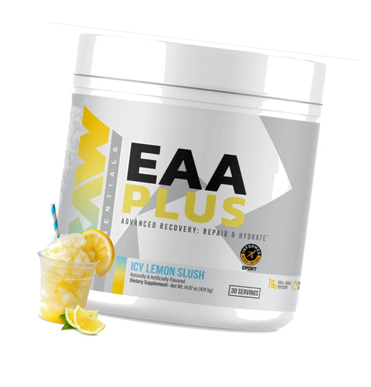 RAW EAA+ Amino Acids Powder, ICY Lemon Slush (30 Servings) - Pre Workout Amino Energy Powder for Strength, Endurance, Recovery & Lean Muscle Growth - EAA Supplement for Men & Women