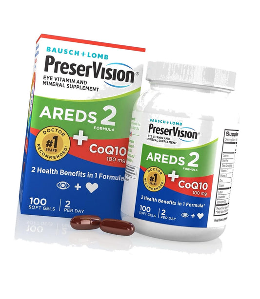 PreserVision AREDS 2 Eye Vitamins Lutein Zeaxanthin Supplement 100 Softgels