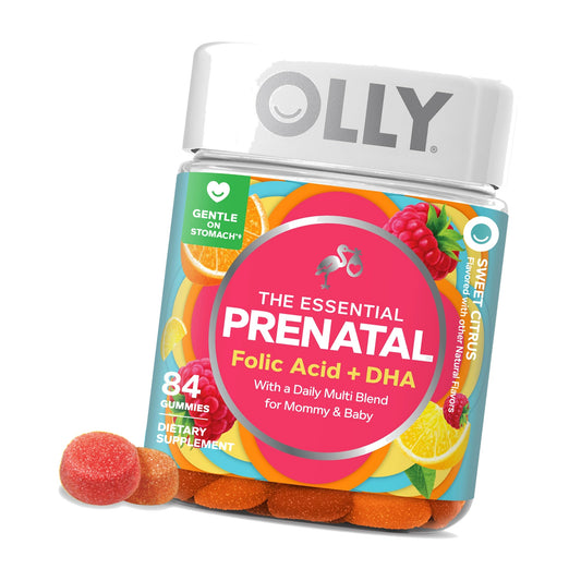 OLLY Prenatal Multivitamin Gummy, Daily Blend for Mommy & Baby - 84 Count