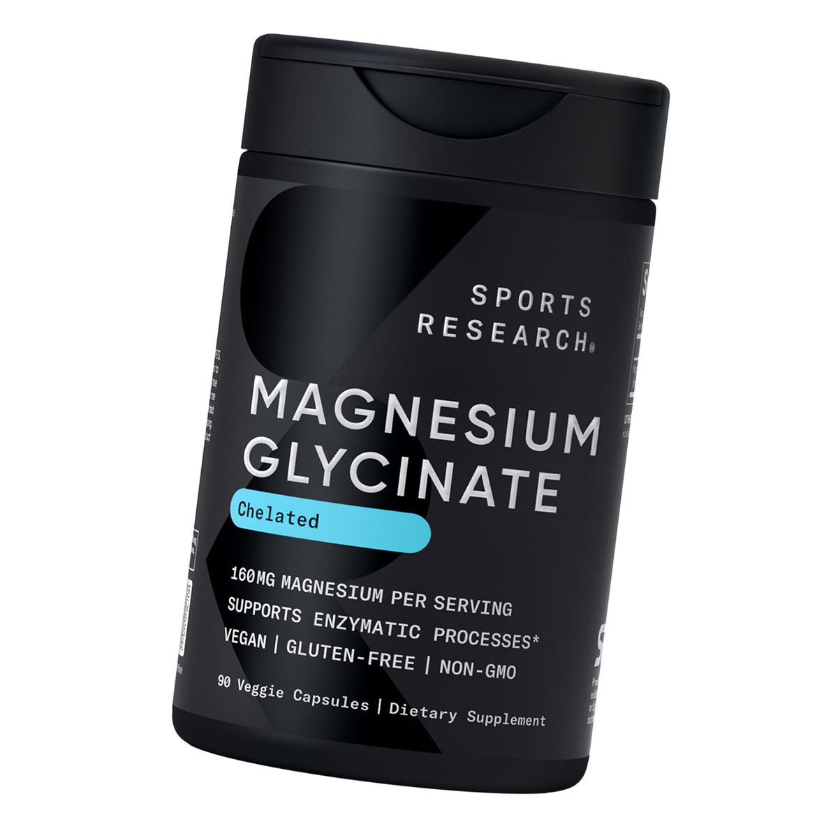Sports Research® Magnesium Glycinate 160mg, 90 Veggie Capules