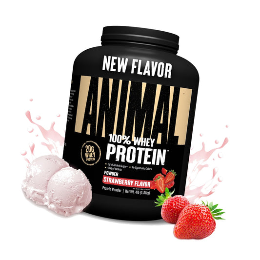 Animal 100% Whey Protein Powder, 20G High Protein | Strawberry 4LB
