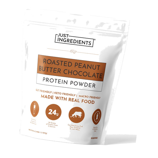 JUST INGREDIENTS Peanut Butter Chocolate Protein - Whey Blend - 30 Servings