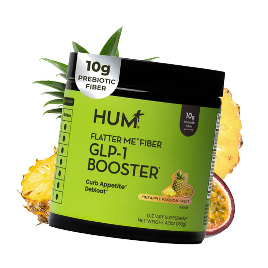 HUM Flatter Me Fiber Pineapple Passion Fruit Fiber Powder, 10 Servings