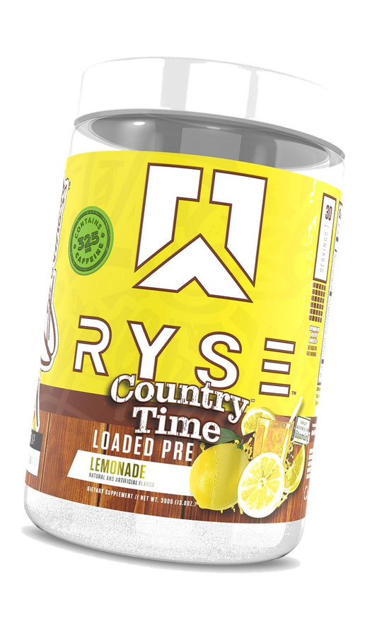RYSE Loaded Pre Workout Powder - Country Time Lemonade - Daily Pre-Workout for Men & Women with 325mg Caffeine, Beta Alanine, and Citrulline for Pump, Focus, and Energy - 30 Servings