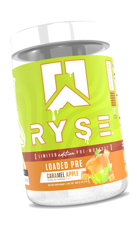 Ryse Loaded Pre Workout Powder - Caramel Apple - Daily Pre-Workout for Men & Women with 300mg Caffeine, Beta Alanine, and Citrulline for Pump, Focus, and Energy - 30 Servings