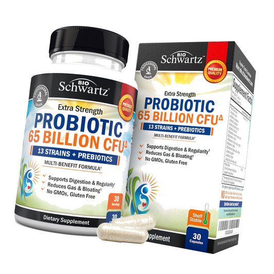 Probiotic 65 Billion CFUs with Prebiotics for Women & Men, 30ct