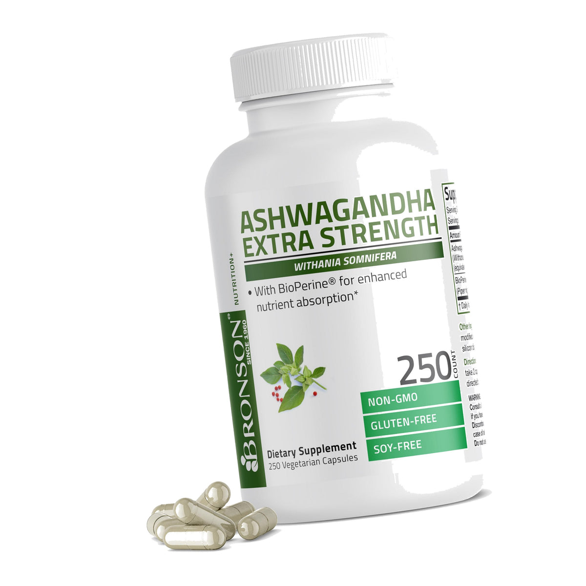 Bronson Ashwagandha Extra Strength Stress & Mood Support 250 Capsules