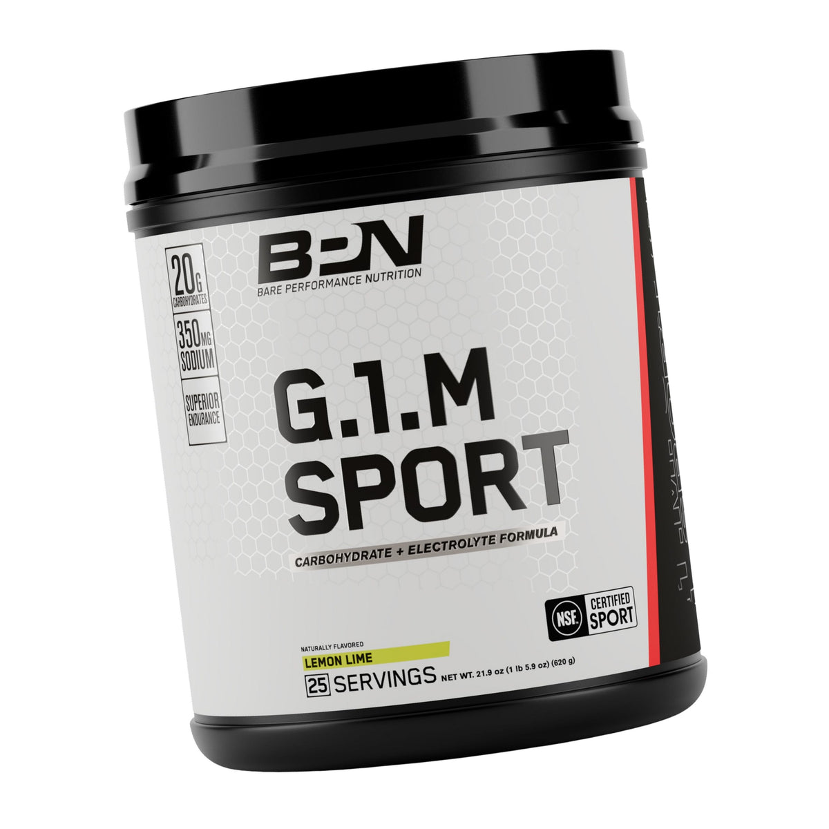 BARE PERFORMANCE NUTRITION, BPN G.1.M Go One More Sport, Endurance Training Fuel, Superior Carbohydrate & Electrolytes Powder Formula, Reduce Fatigue, Lemon Lime, 25 Servings