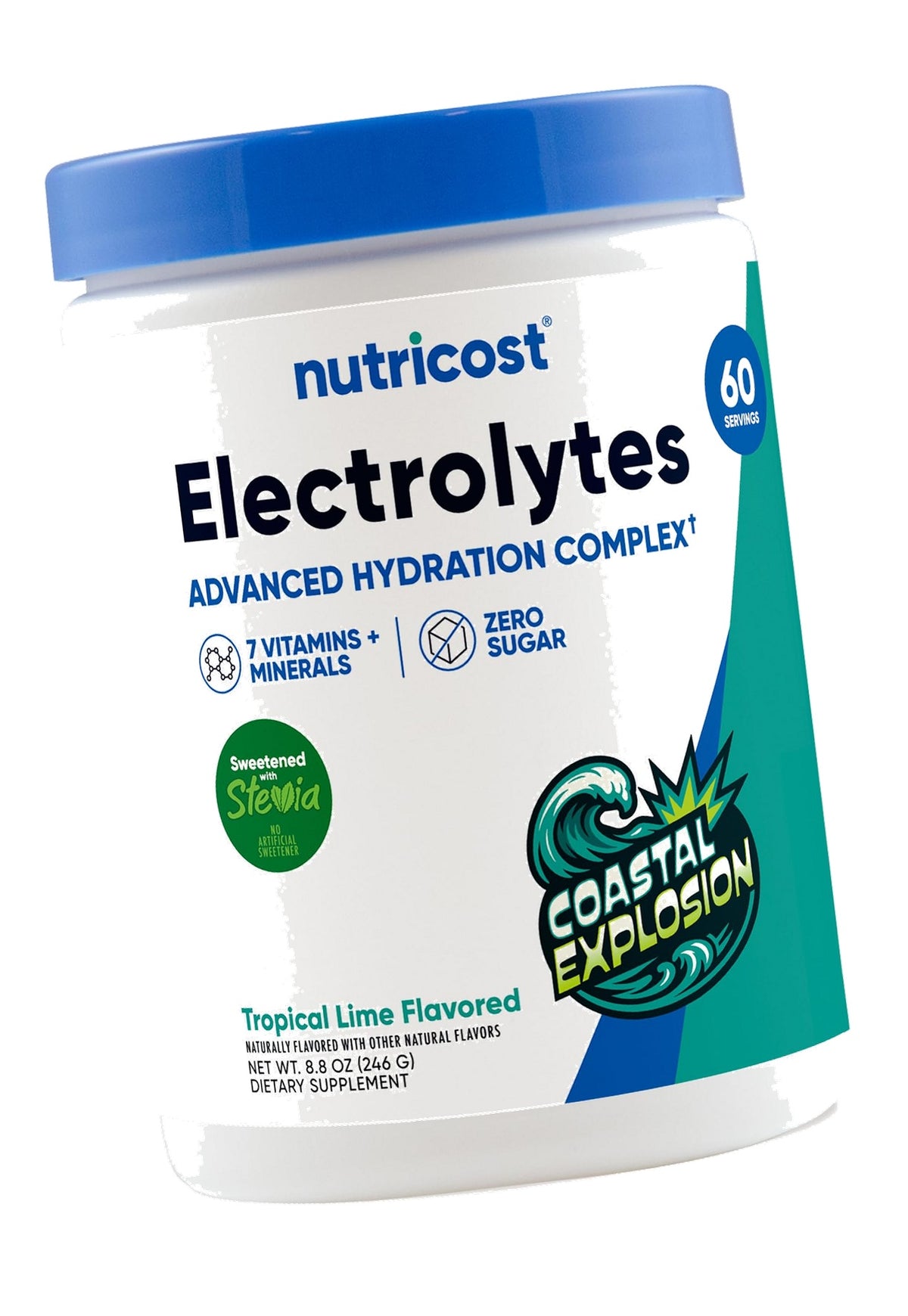 Nutricost Electrolytes Complex Powder (Coastal Explosion) 60 Servings