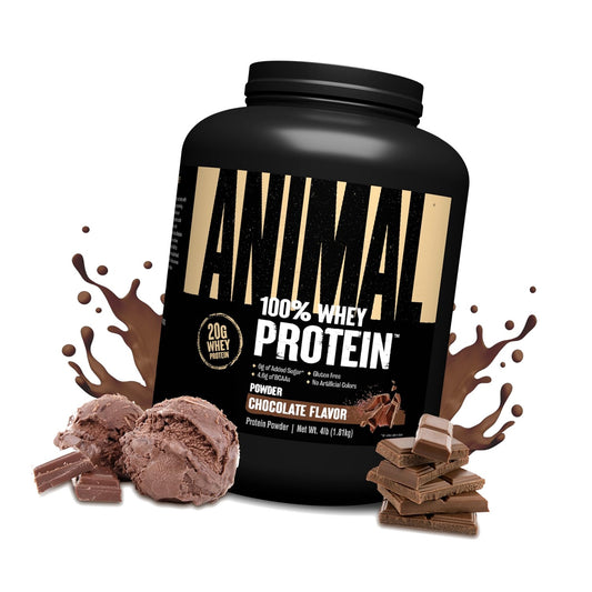 Animal 100% Whey Protein Powder, 20G High Protein | Chocolate 4LB