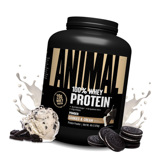 Animal 100% Whey Protein Powder, 20G High Protein | Cookies & Cream 4LB