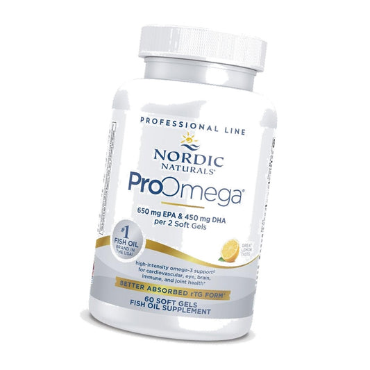 Nordic Naturals ProOmega, 1280 mg Omega-3, High Potency, Lemon, 60 Count