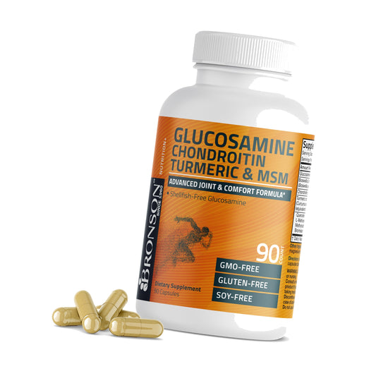 Bronson Glucosamine Chondroitin Turmeric & MSM Joint Support, 90 Capsules