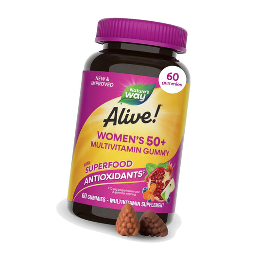 Nature's Way Alive! Women's 50+ Multivitamin Gummies, Mixed Berry, 60 ct