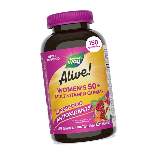 Nature's Way Alive! Women's 50+ Multivitamin Gummy, Mixed Berry, 150 ct