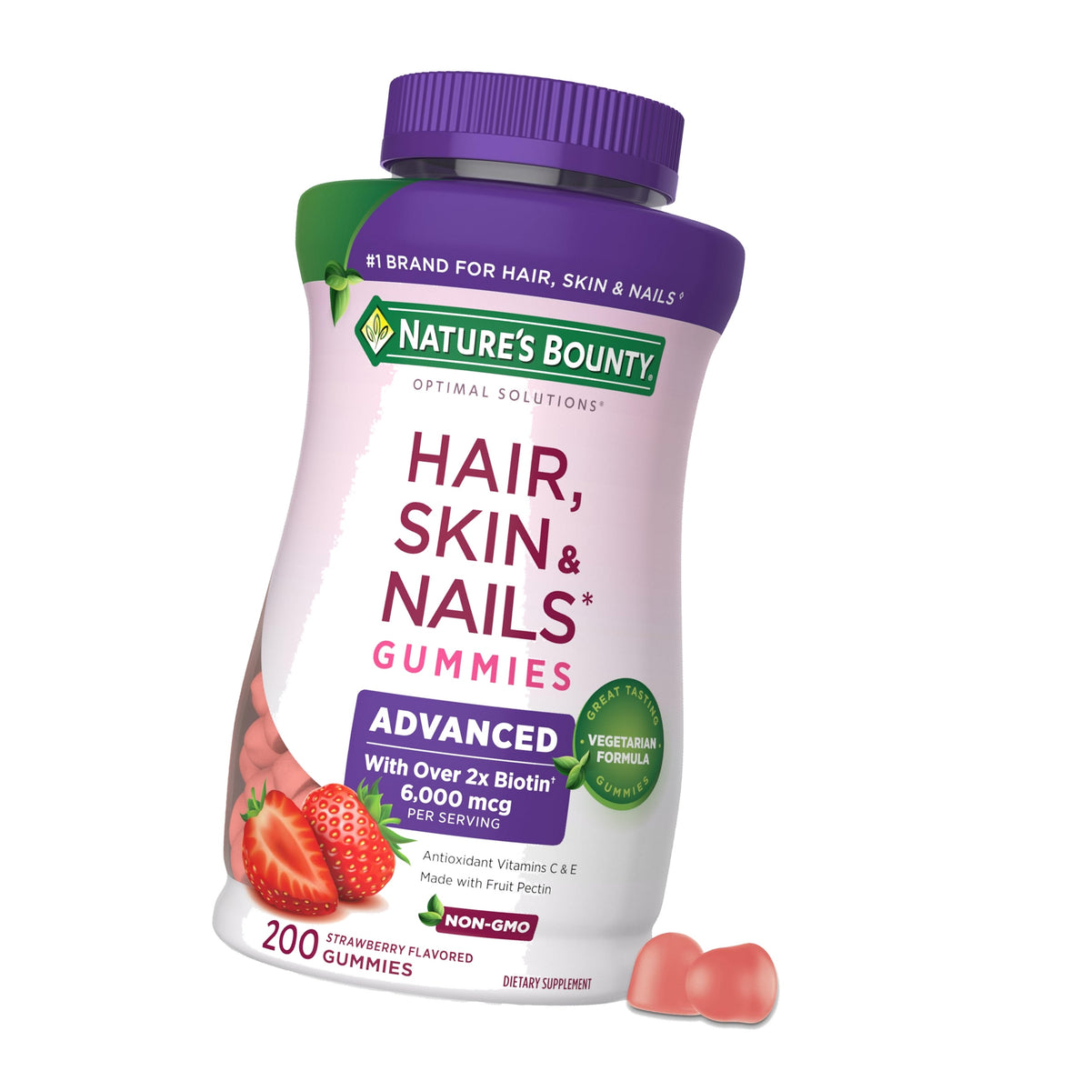Nature's Bounty Optimal Solutions Advanced Hair, Skin & Nail Pectin Gummies