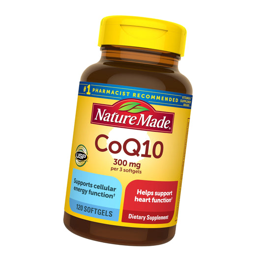 Nature Made CoQ10 300mg per 3 Softgels, Heart Health Support, 120 Softgels