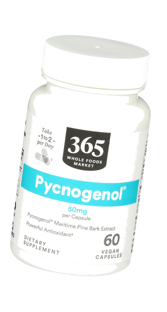 365 by Whole Foods Market, Pycnogenol Maritime Pine Bark Extract, 50mg Vegan Capsules, 60 Count
