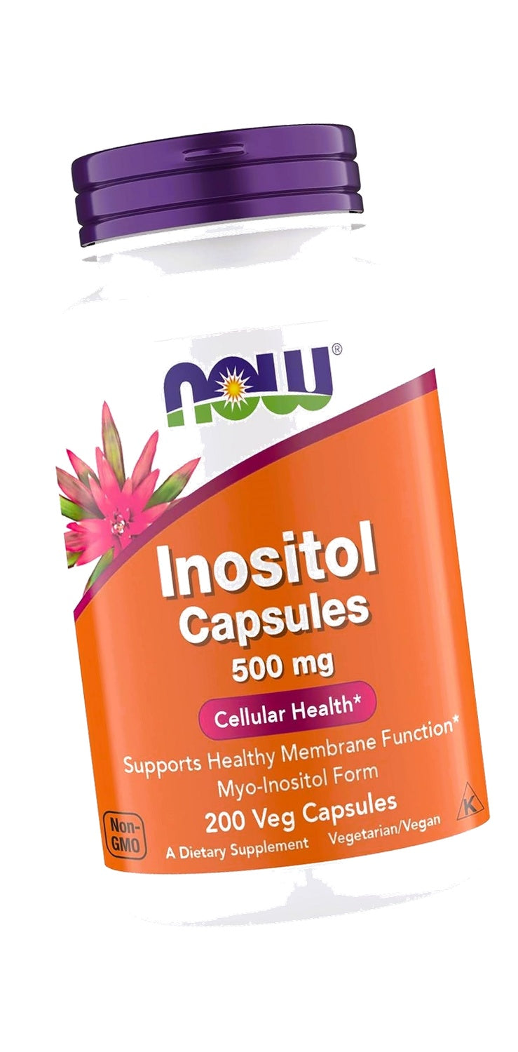 NOW Foods Inositol 500 mg - 200 Vegetarian Capsules (200 Count (Pack of 1))
