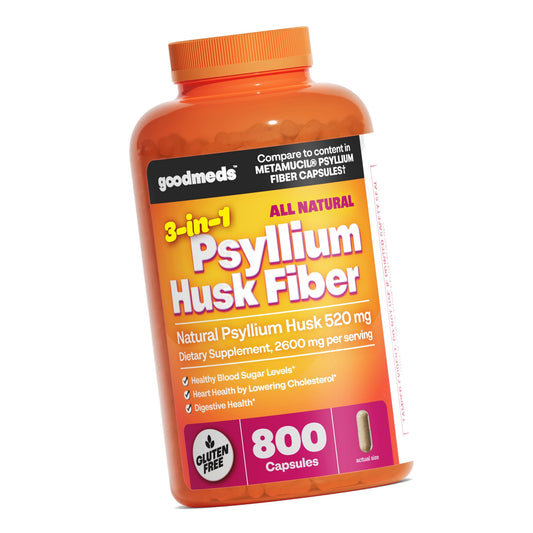 GoodMeds Psyllium Husk Fiber Supplement 520mg Capsules (800 Count)