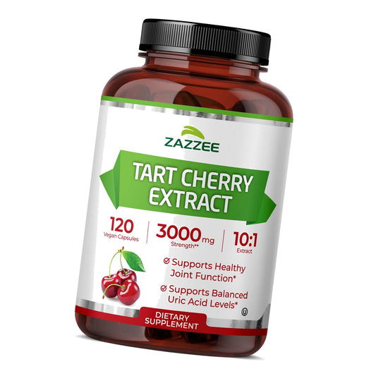 Zazzee Tart Cherry 10:1 Extract, 120 Vegan Capsules, 4 Month Supply