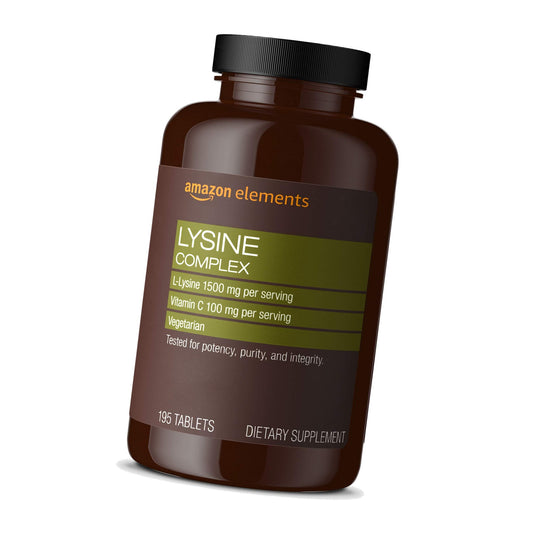 Amazon Basics Lysine Complex with Vitamin C for Immune Health Support, Vegetarian, 65 Servings, 195 Count, Packaging May Vary (Previously Amazon Elements)