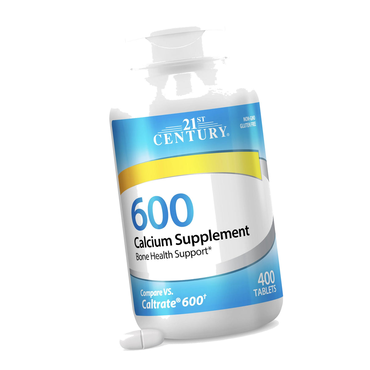 21st Century Calcium 600mg Tablets, Bone Strength Support, 400 Count