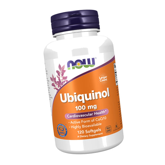 NOW Supplements, Ubiquinol 100 mg, High Bioavailability, 120 Softgels