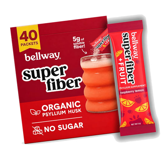 Bellway Super Fiber + Fruit Packets, Organic Psyllium Husk, Sugar-Free