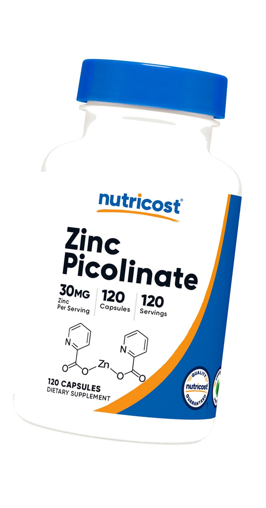 Nutricost Zinc Picolinate 30mg, 120 Capsules - Gluten Free and GMO-Free
