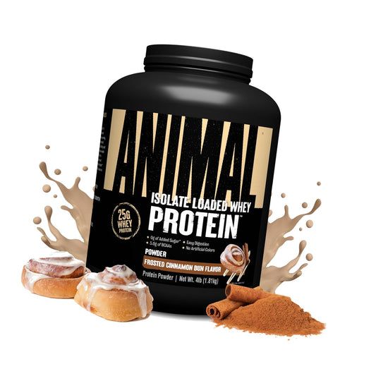 Animal Whey Isolate Protein Powder, 25G High Protein | Cinnamon Bun 4LB