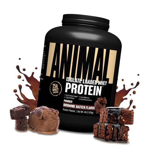 Animal Whey Isolate Protein Powder, 25G High Protein | Brownie Batter 4LB