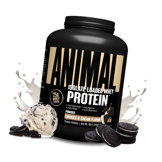 Animal Whey Isolate Protein Powder, 25G High Protein | Cookies & Cream 4LB