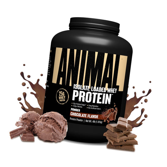Animal Whey Isolate Protein Powder, 25G High Protein | Chocolate 4LB